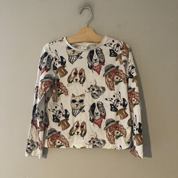 $14 ADD ON Zara long sleeve tee dogs Janie and Jack Baby Gap Quincy Mae Old Navy - Picture 1 of 3